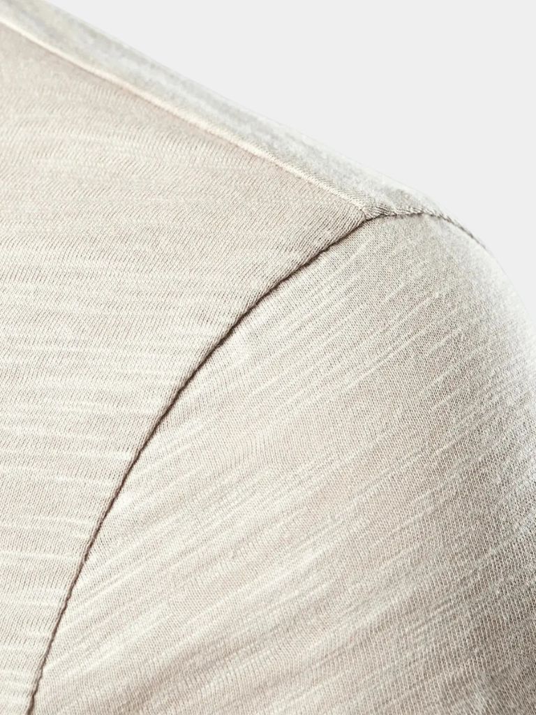 Essentiële Casual Henley Nek T-Shirt