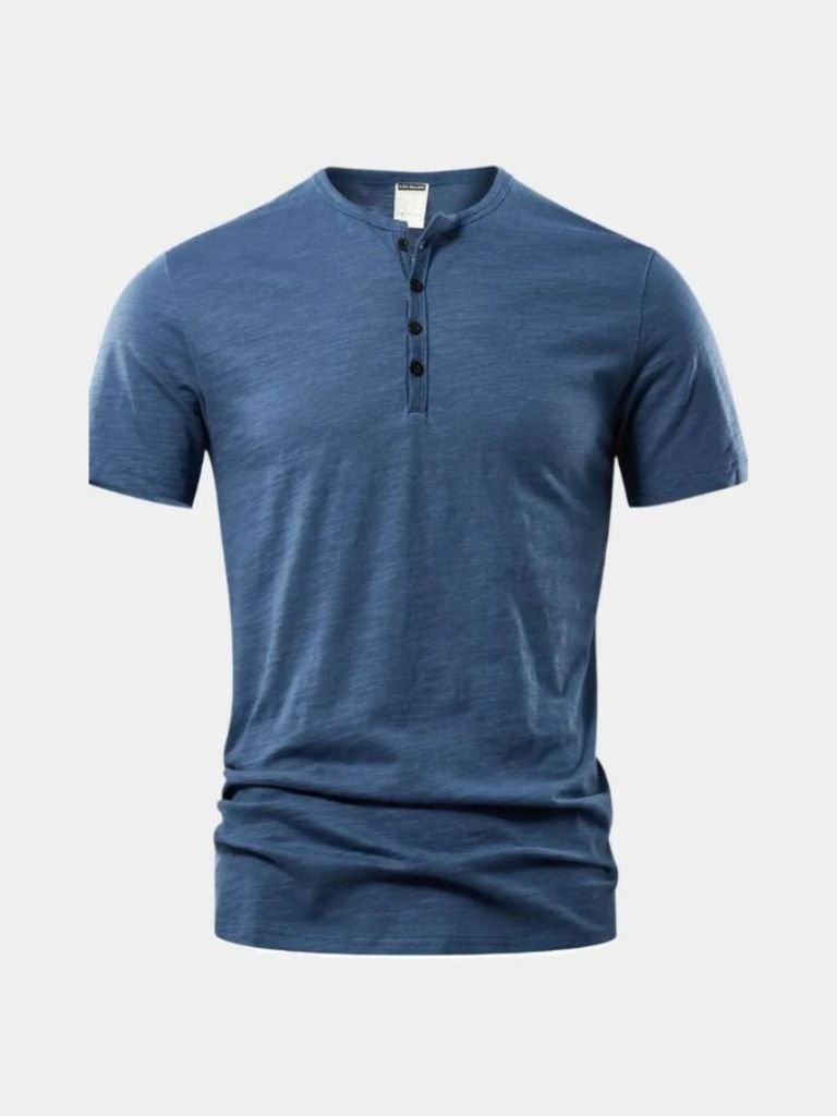 Essentiële Casual Henley Nek T-Shirt