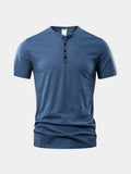 Essentiële Casual Henley Nek T-Shirt