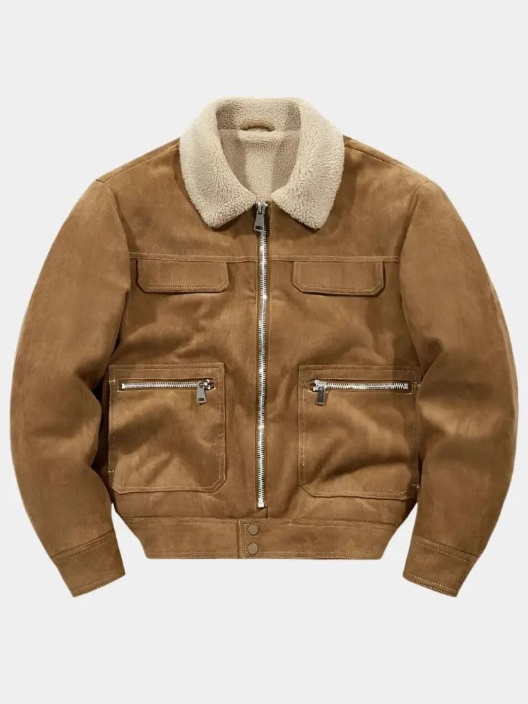 Essentiële Fleece Suede Jas