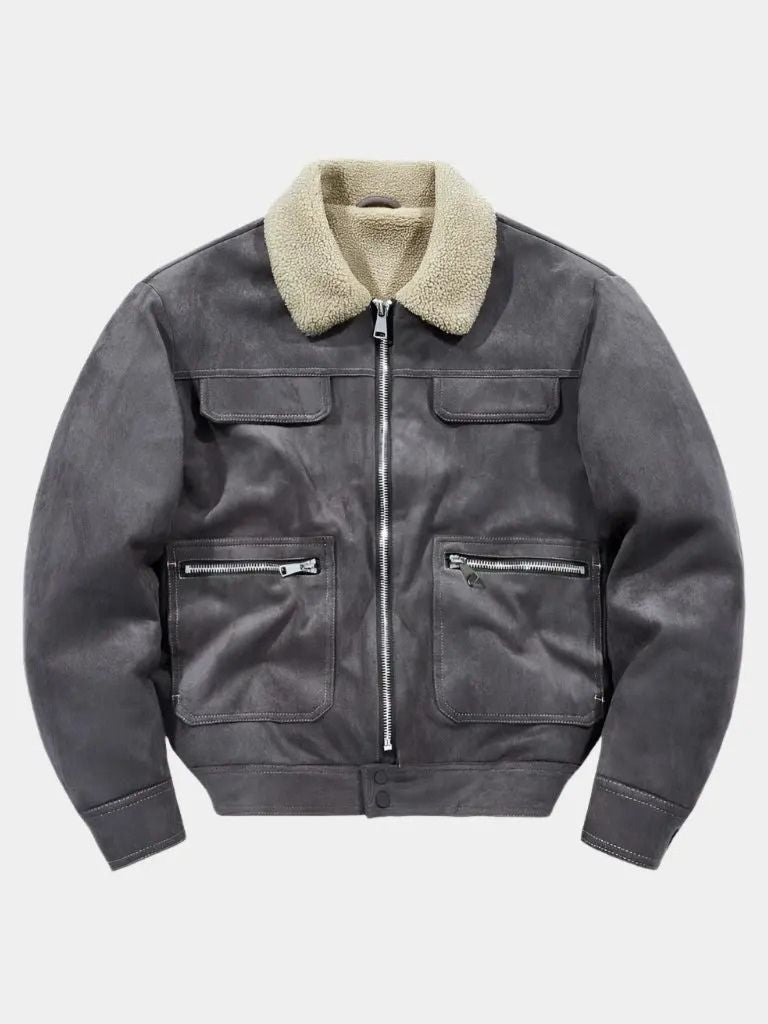 Essentiële Fleece Suede Jas
