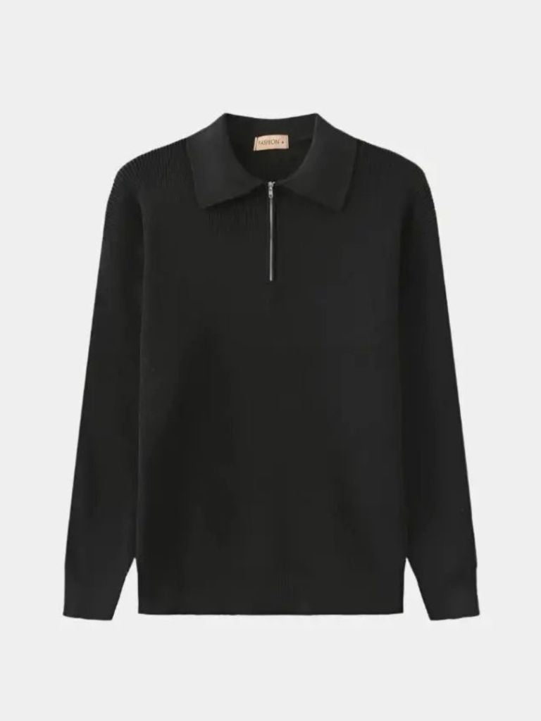 Essentiële Half Zip Pullover Trui