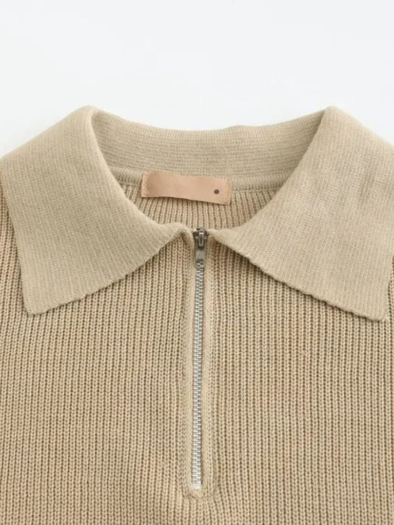 Essentiële Half Zip Pullover Trui