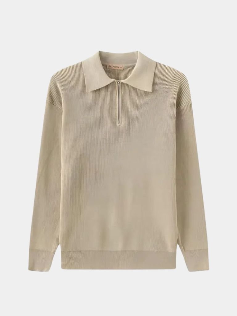 Essentiële Half Zip Pullover Trui