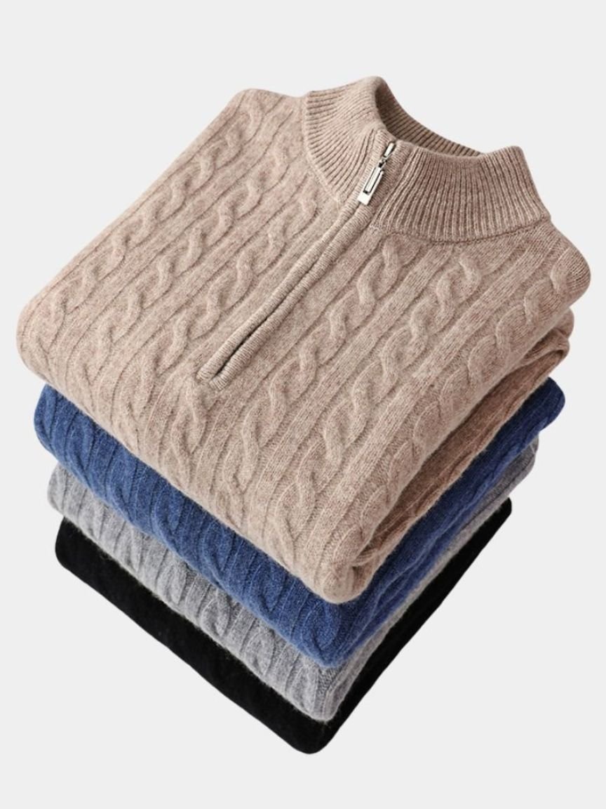Essentiële Half Zip Curve Trui