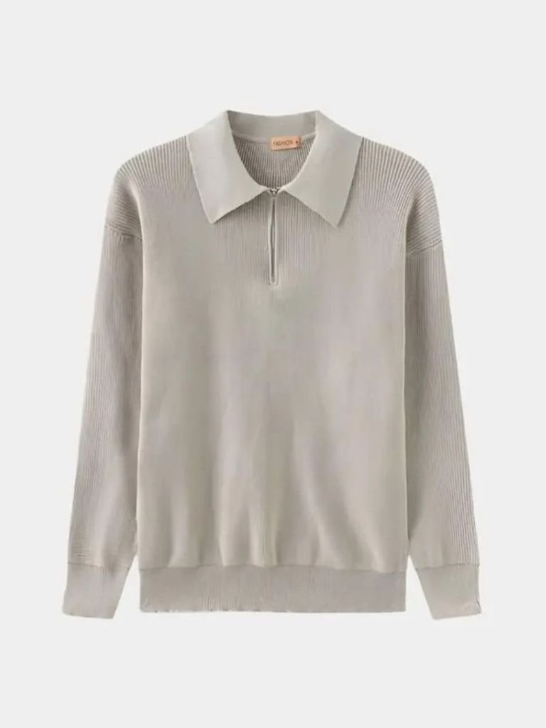 Essentiële Half Zip Pullover Trui