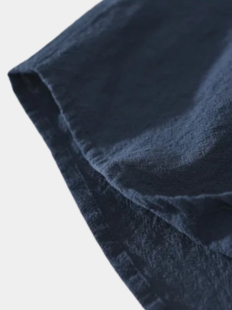 Essentiële Korte Mouwen Linnen Shirt