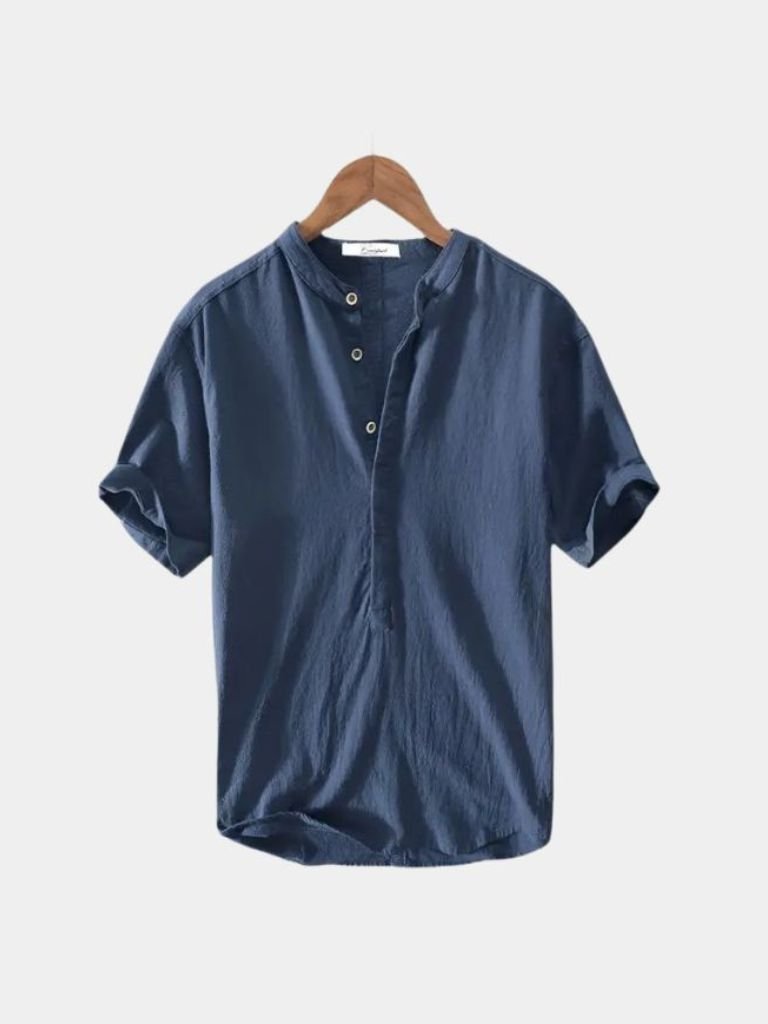 Essentiële Korte Mouwen Linnen Shirt