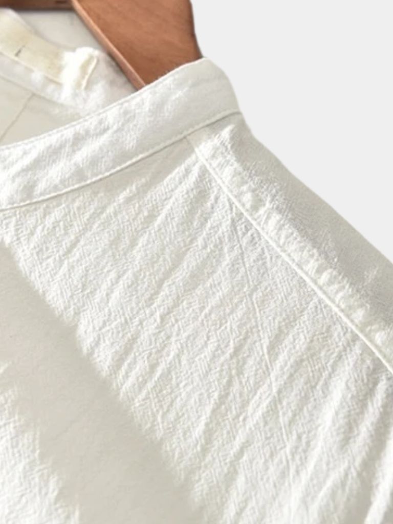 Essentiële Korte Mouwen Linnen Shirt