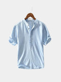 Essentiële Korte Mouwen Linnen Shirt