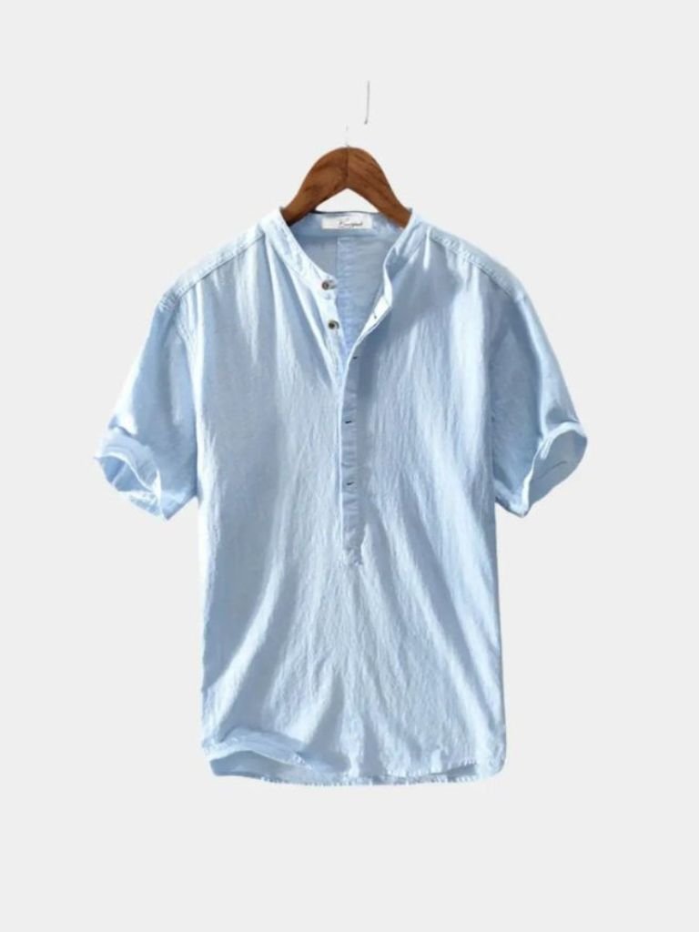 Essentiële Korte Mouwen Linnen Shirt