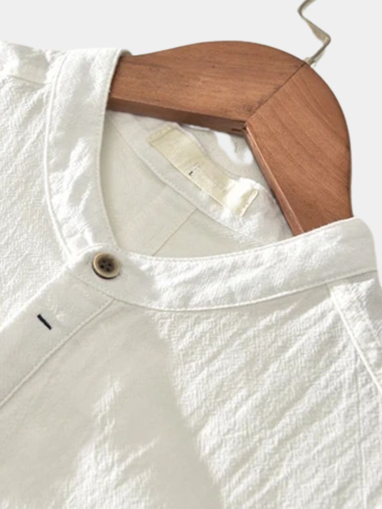 Essentiële Korte Mouwen Linnen Shirt