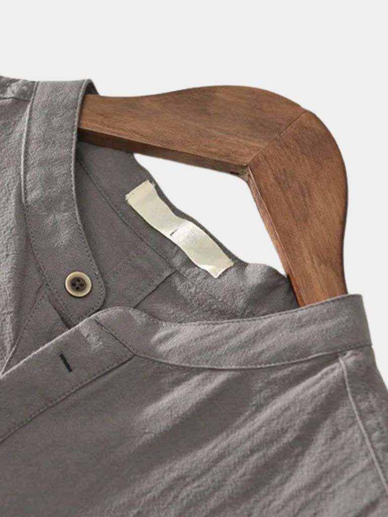 Essentiële Korte Mouwen Linnen Shirt