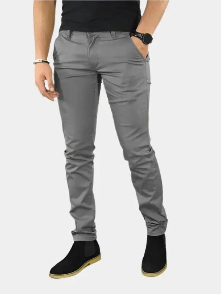Essentiële Slim Fit Rechte Broek