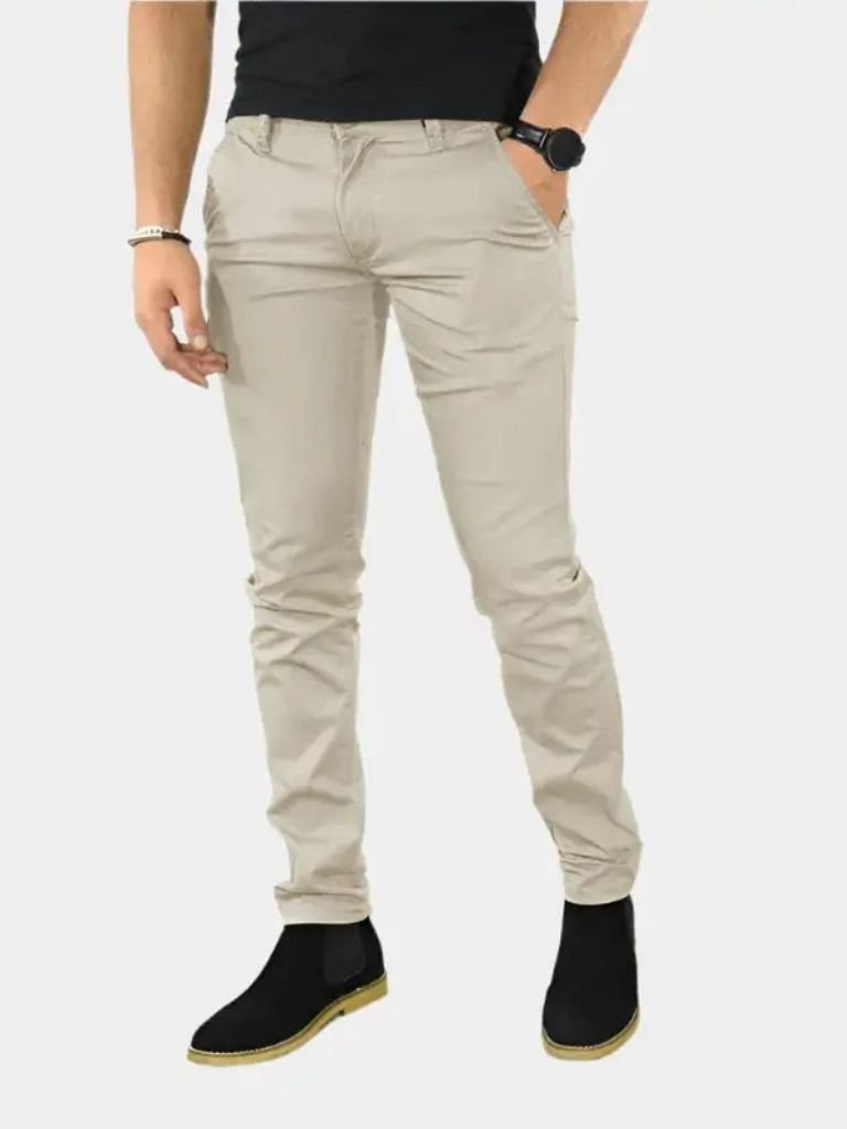 Essentiële Slim Fit Rechte Broek