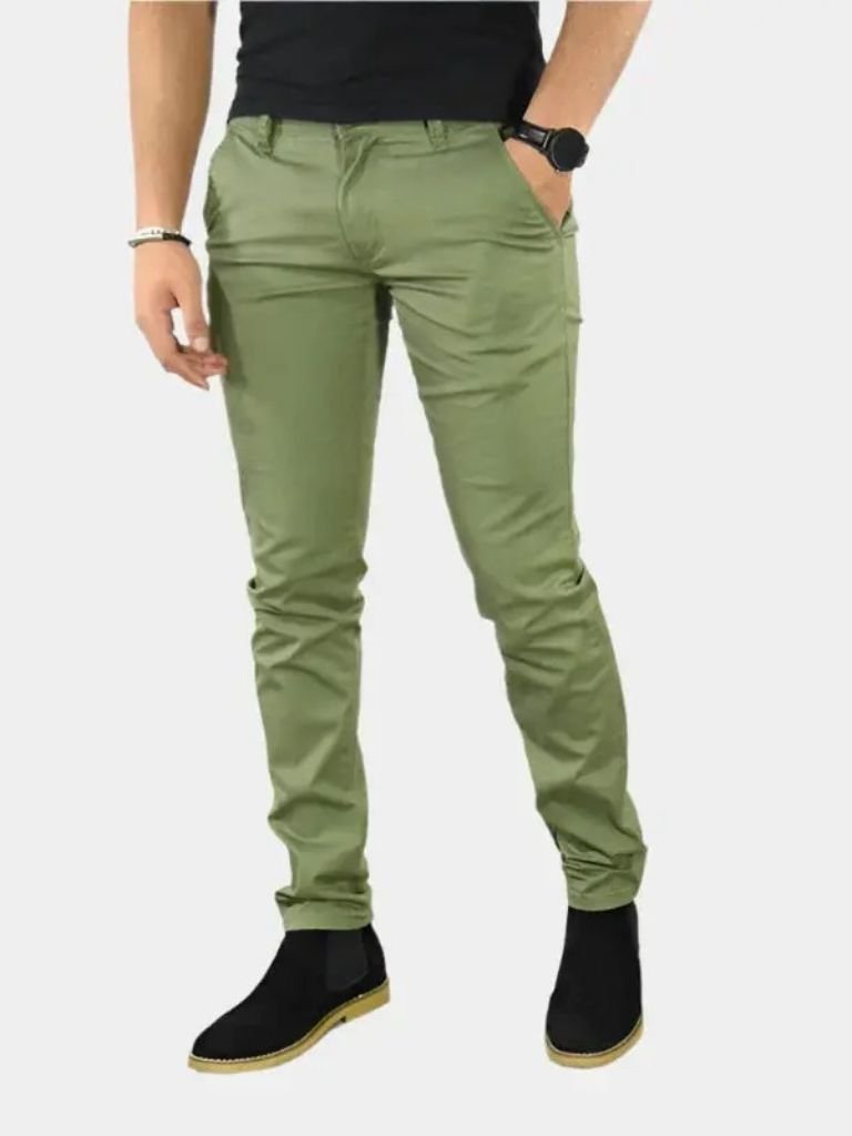 Essentiële Slim Fit Rechte Broek