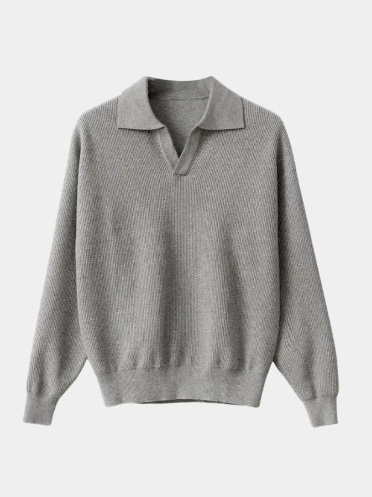 Essentiële V-Hals Polo Pullover