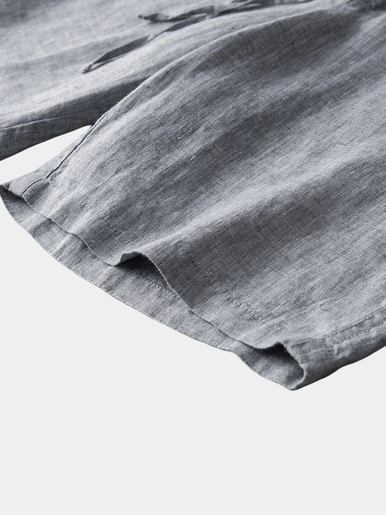 Grijze Mariner Linnen Shorts