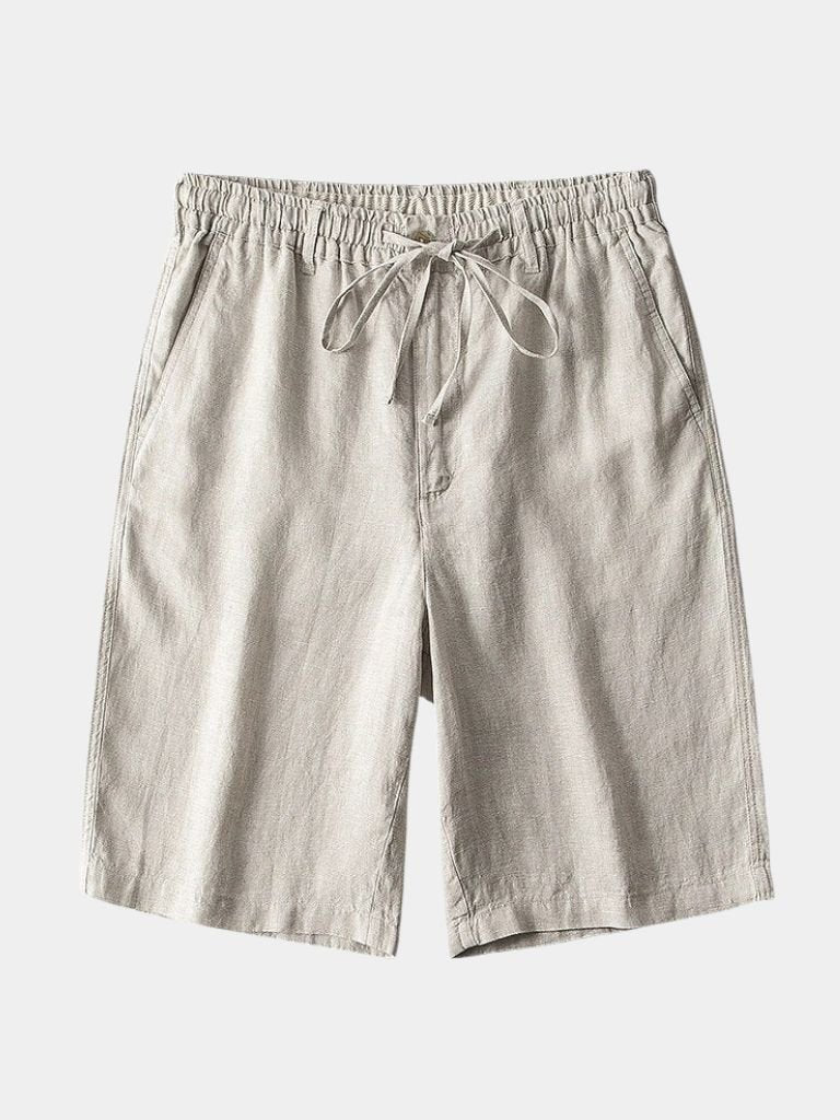 Grijze Mariner Linnen Shorts