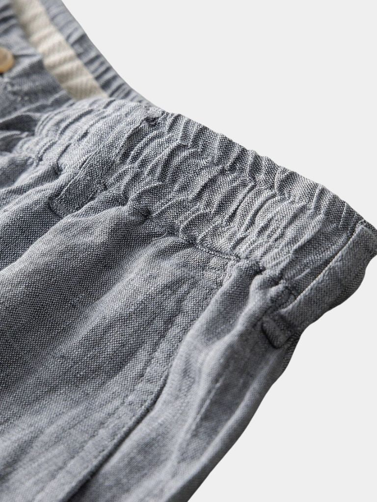 Grijze Mariner Linnen Shorts