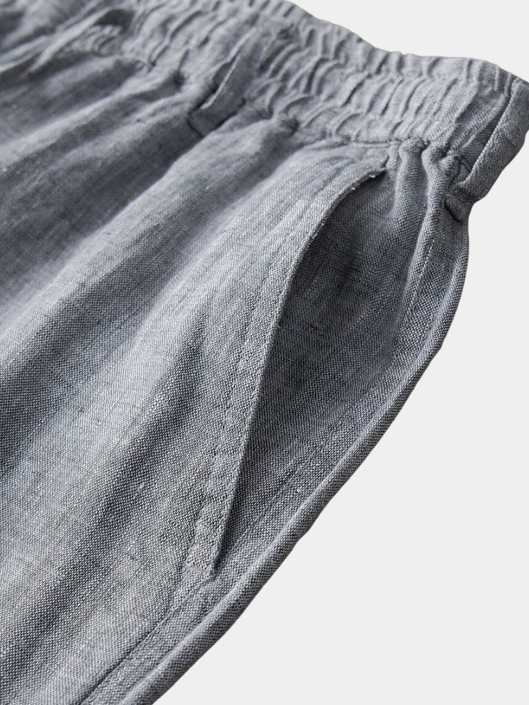 Grijze Mariner Linnen Shorts