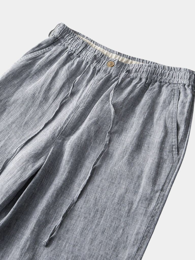 Grijze Mariner Linnen Shorts