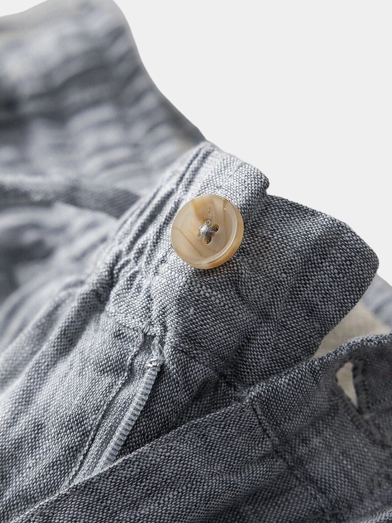Grijze Mariner Linnen Shorts