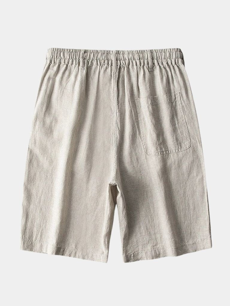 Grijze Mariner Linnen Shorts