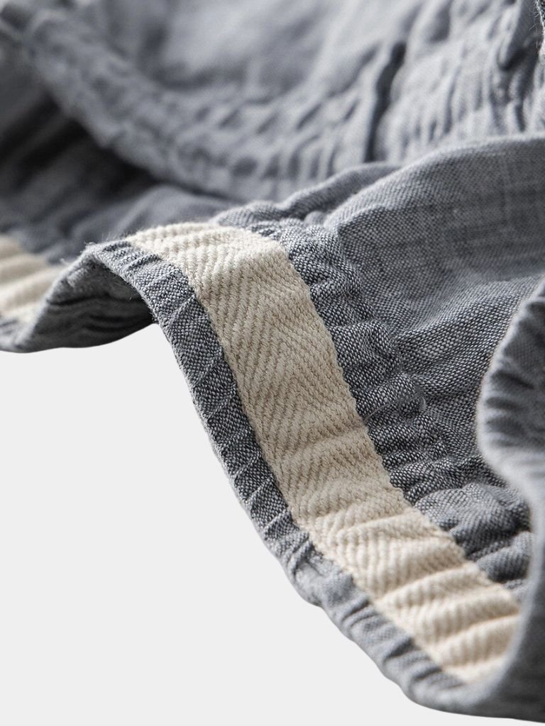 Grijze Mariner Linnen Shorts