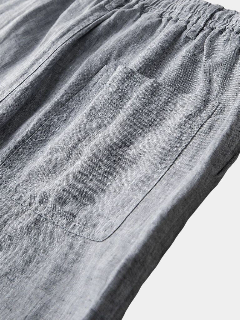 Grijze Mariner Linnen Shorts