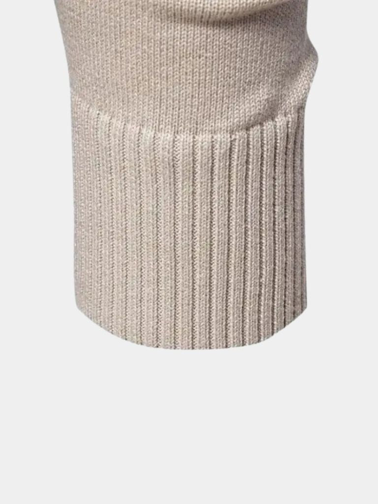 Half Zip Breigoed Effen Kleur Cardigan Trui