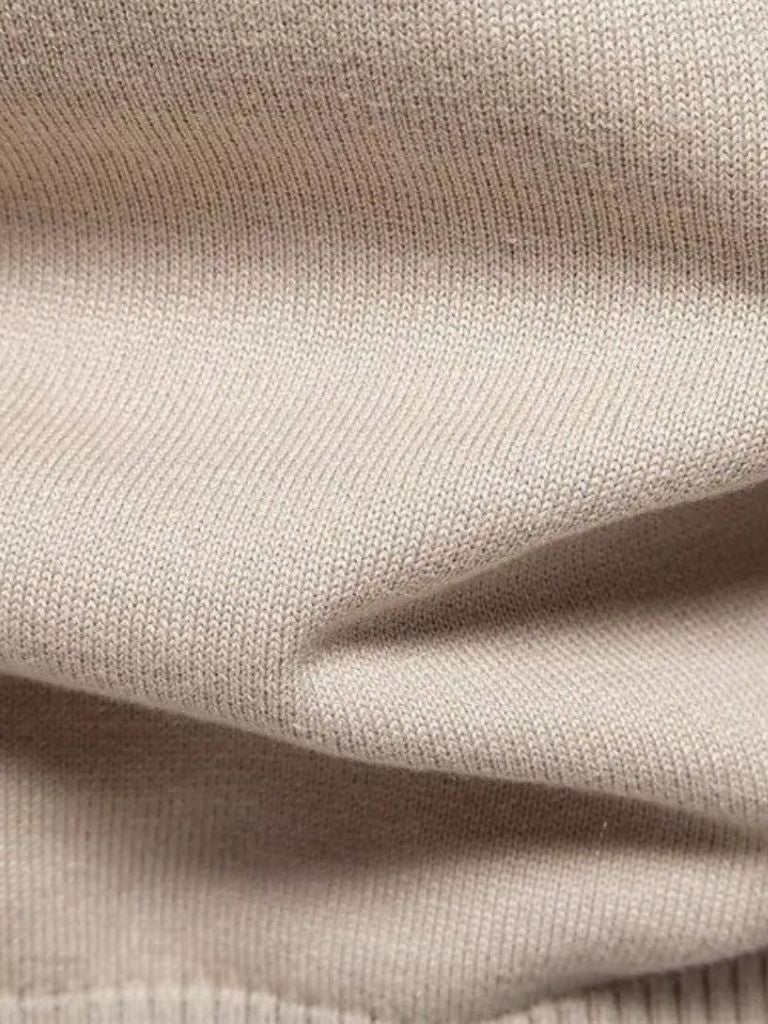 Half Zip Breigoed Effen Kleur Cardigan Trui