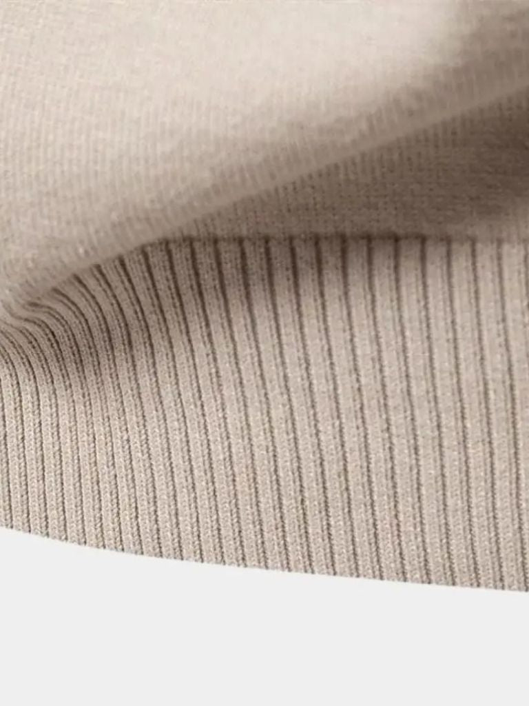 Half Zip Breigoed Effen Kleur Cardigan Trui