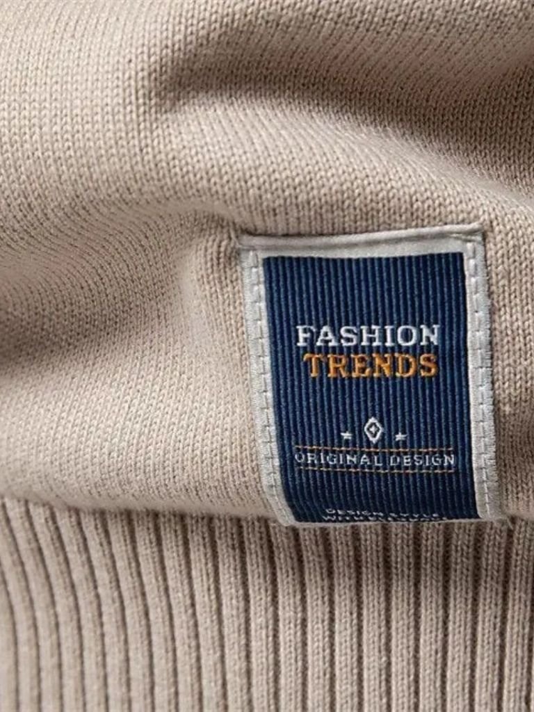 Half Zip Breigoed Effen Kleur Cardigan Trui
