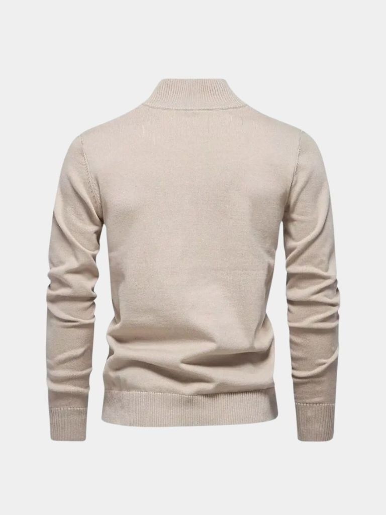 Half Zip Breigoed Effen Kleur Cardigan Trui