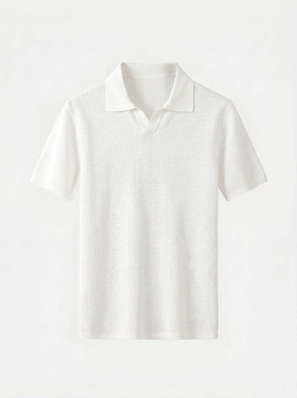 Casual Knitted Polo Shirt zonder Knopen