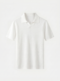 Casual Knitted Polo Shirt zonder Knopen