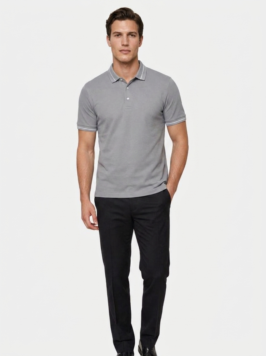 Staalgrijze Polo