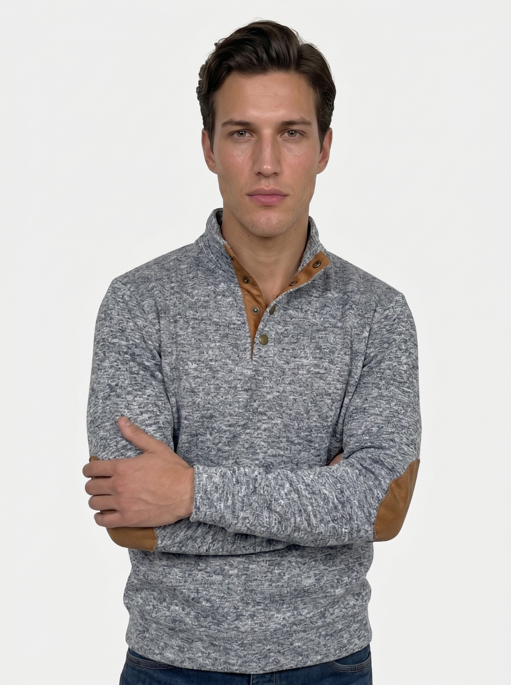 Lucien Heritage Elleboog Hoge Kraag Pullover