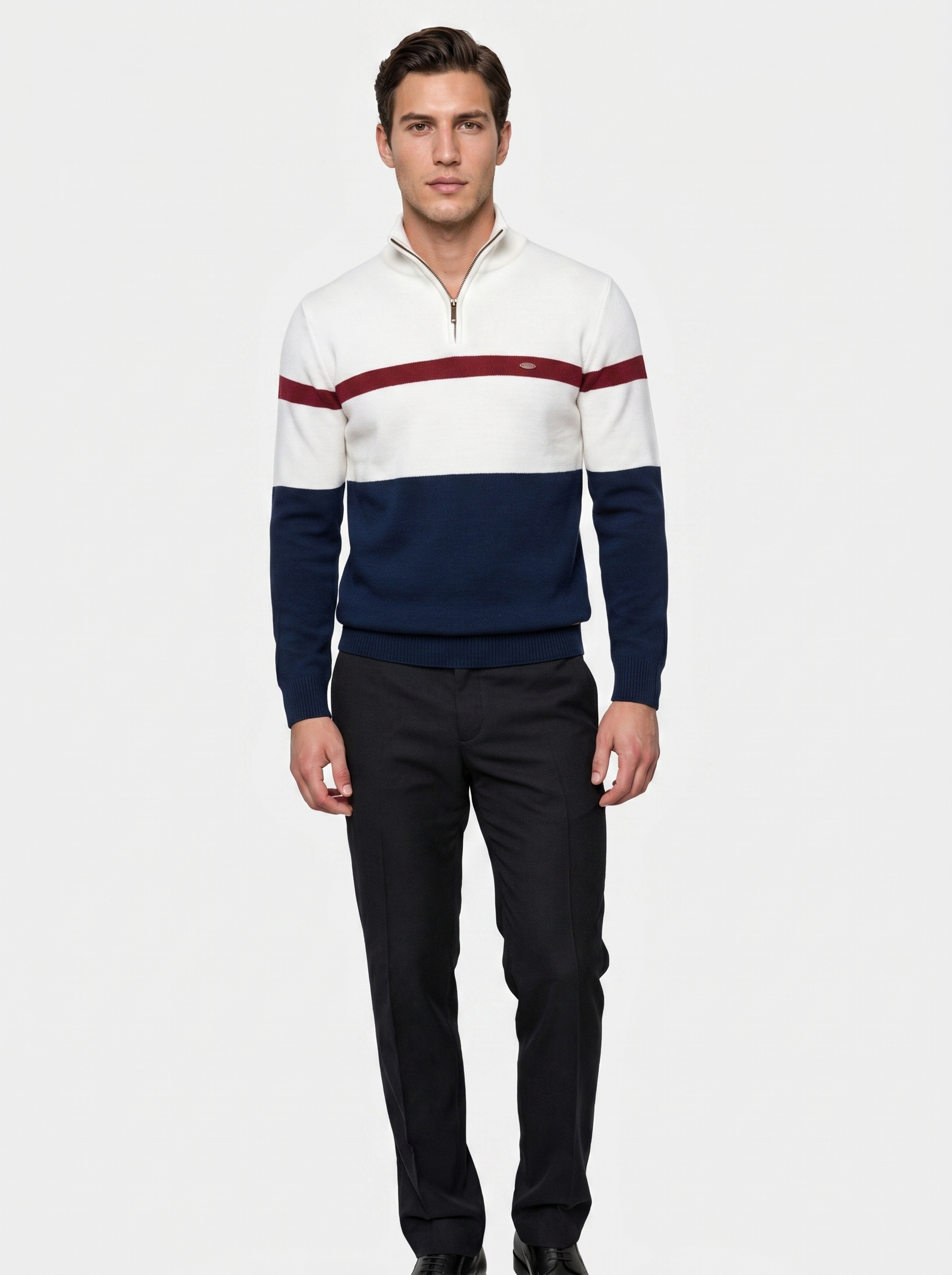 Quarter-Zip Trui - Cross & Crown