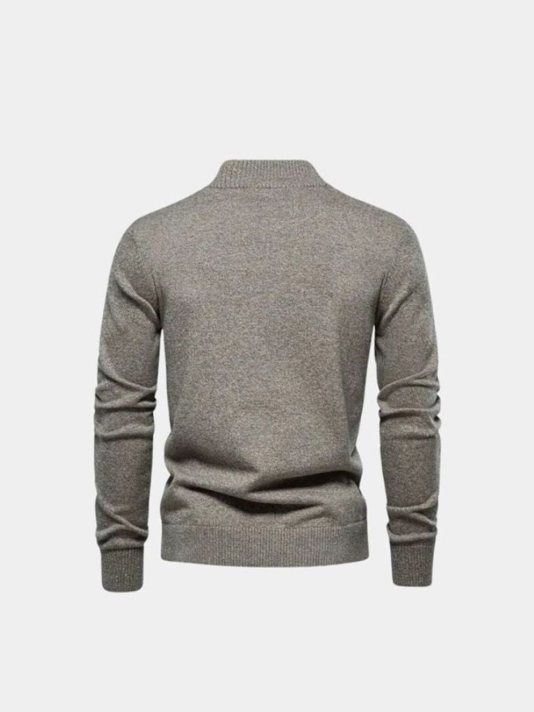 Gebreide Staande Kraag Katoenen Cardigan