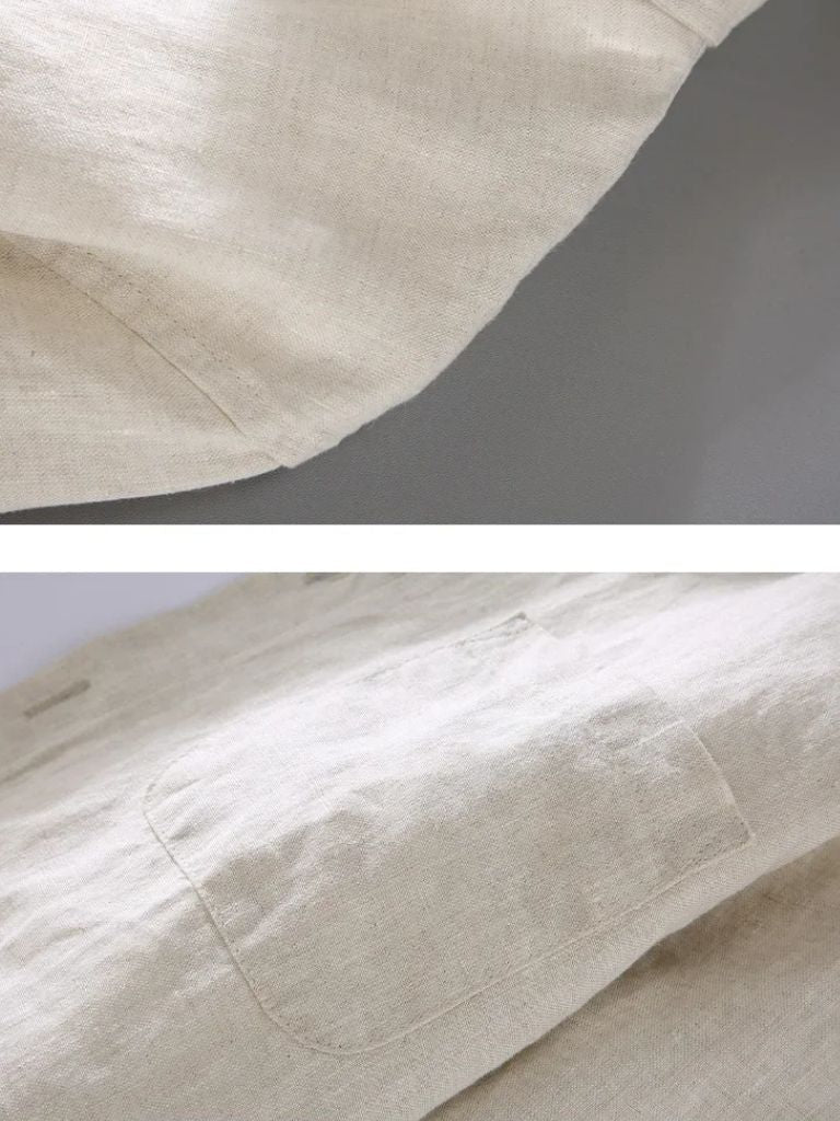 Langere Mouwen Essentiële Linnen Shirt
