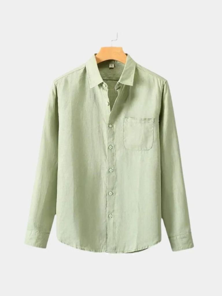 Langere Mouwen Essentiële Linnen Shirt