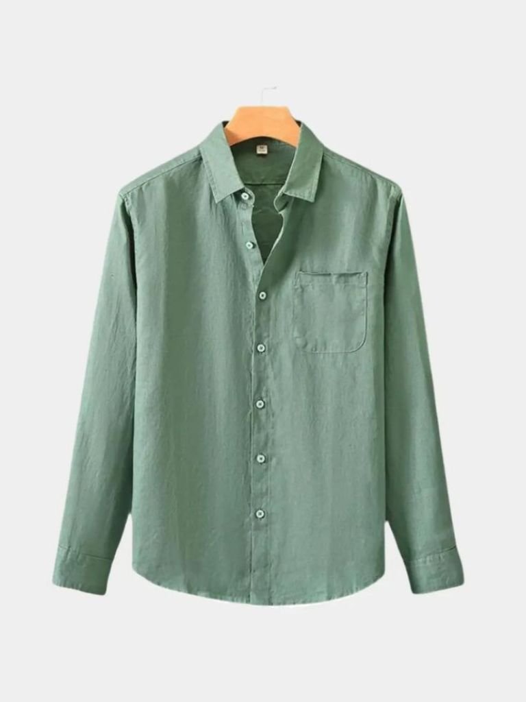 Langere Mouwen Essentiële Linnen Shirt