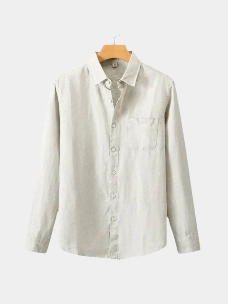 Langere Mouwen Essentiële Linnen Shirt
