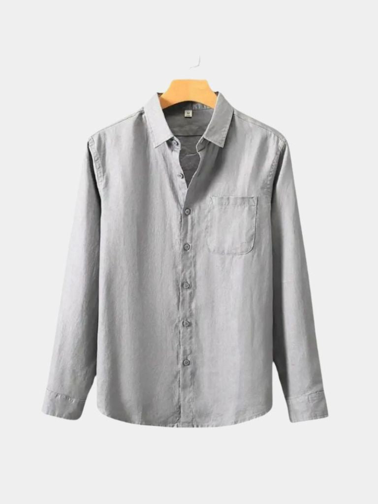 Langere Mouwen Essentiële Linnen Shirt
