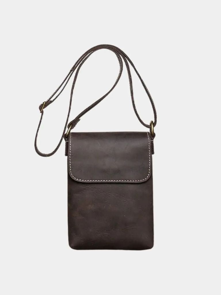 Heren Mini Leren Schoudertas