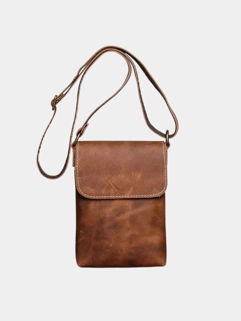 Heren Mini Leren Schoudertas