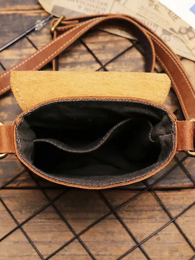 Heren Mini Leren Schoudertas