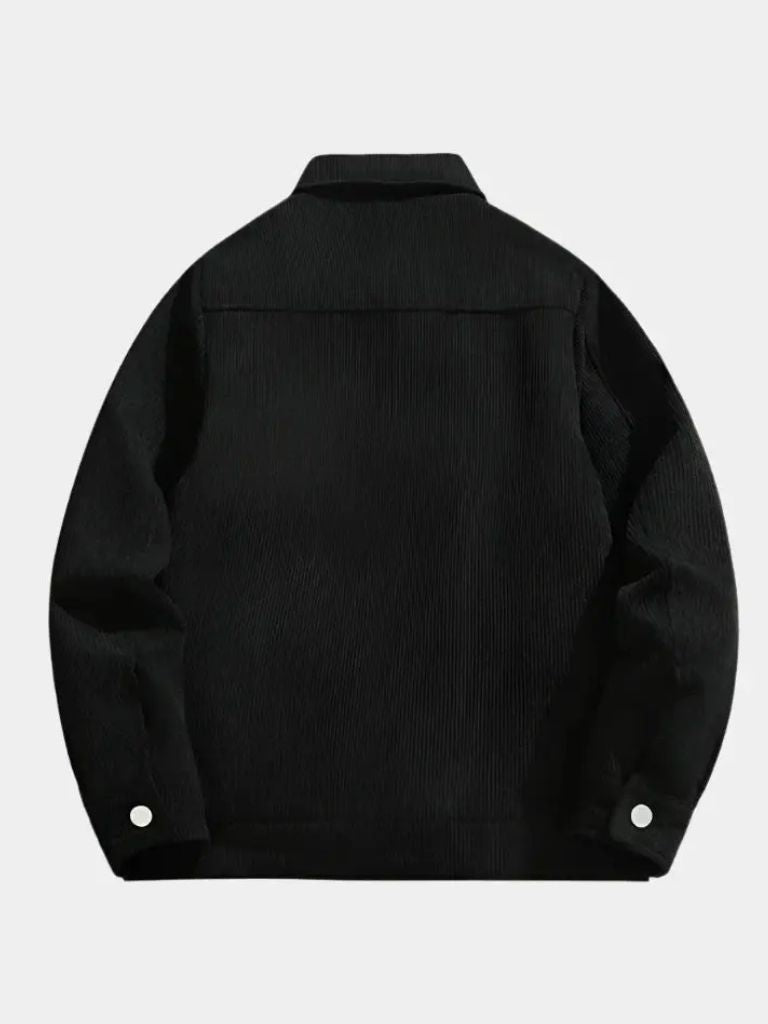 Minimalistische Corduroy Sherpa Jas